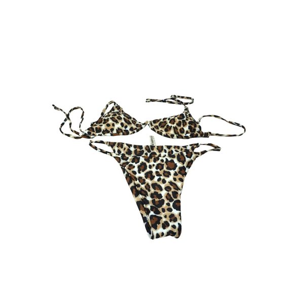 Cheetah Strappy Bikini Set - Picture 1 of 1